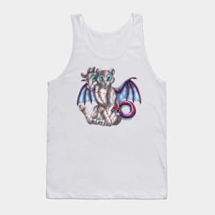 Chimera Cubs: Red on Blue Tabby Tank Top